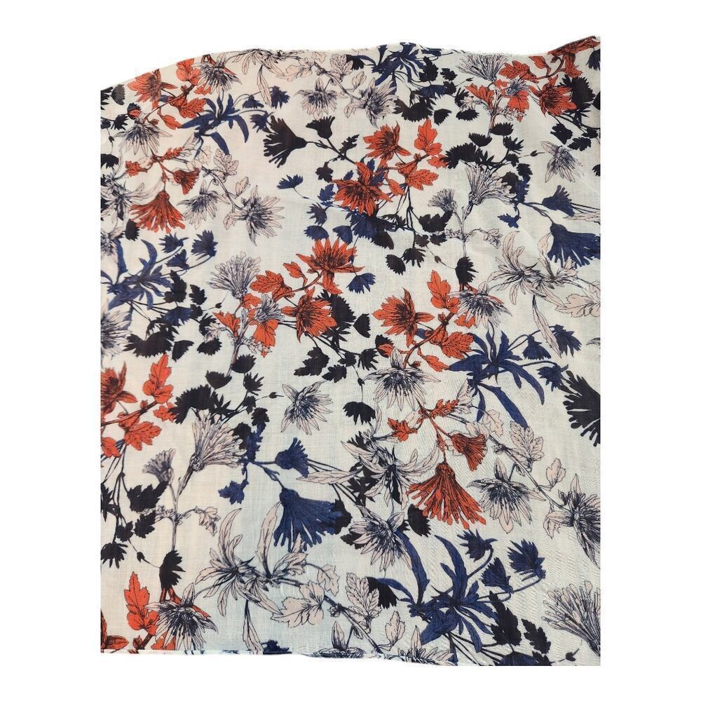 Joules Clothing Great‎ Britain red cream blue scarf wrap accessory floral print